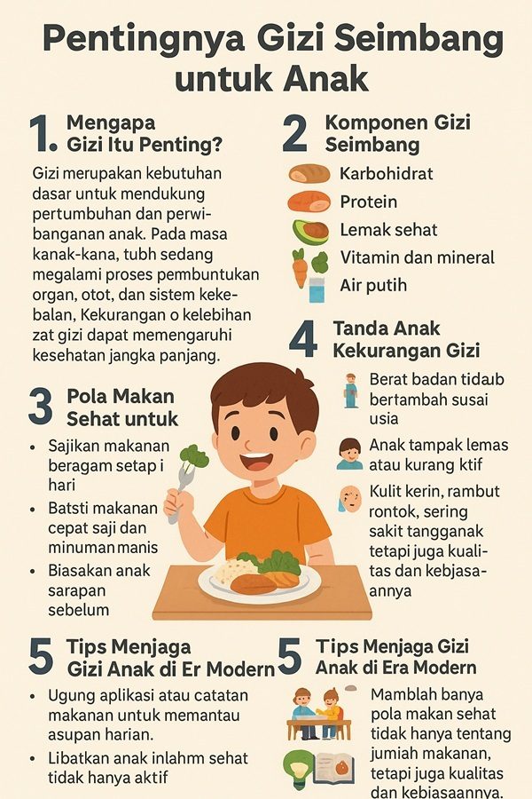Pentingnya gizi seimbang untuk anak